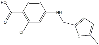 2-chloro-4-{[(5-methyl-2-thienyl)methyl]amino}benzoic acid Struktur