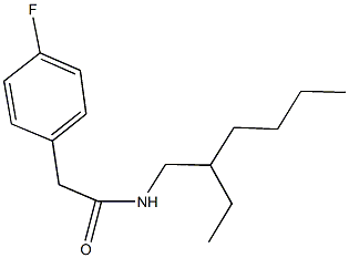 N-(2-ethylhexyl)-2-(4-fluorophenyl)acetamide Struktur