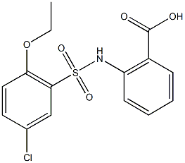 2-{[(5-chloro-2-ethoxyphenyl)sulfonyl]amino}benzoic acid Struktur