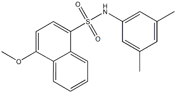 N-(3,5-dimethylphenyl)-4-methoxy-1-naphthalenesulfonamide Struktur