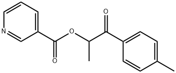 1-methyl-2-(4-methylphenyl)-2-oxoethyl nicotinate Struktur