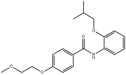 N-(2-isobutoxyphenyl)-4-(2-methoxyethoxy)benzamide Struktur