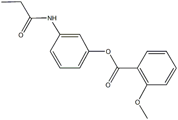 3-(propionylamino)phenyl 2-methoxybenzoate Struktur