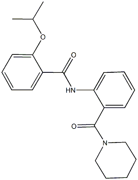 2-isopropoxy-N-[2-(1-piperidinylcarbonyl)phenyl]benzamide Struktur