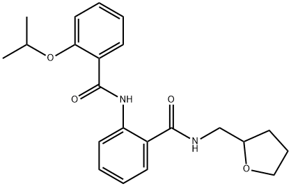 2-isopropoxy-N-(2-{[(tetrahydro-2-furanylmethyl)amino]carbonyl}phenyl)benzamide Struktur