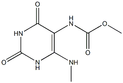 methyl 6-(methylamino)-2,4-dioxo-1,2,3,4-tetrahydropyrimidin-5-ylcarbamate Struktur