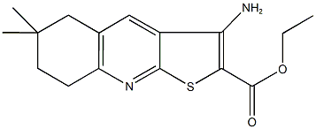 ethyl 3-amino-6,6-dimethyl-5,6,7,8-tetrahydrothieno[2,3-b]quinoline-2-carboxylate Struktur