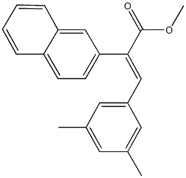 methyl 3-(3,5-dimethylphenyl)-2-(2-naphthyl)acrylate Struktur