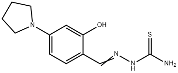 2-hydroxy-4-(1-pyrrolidinyl)benzaldehydethiosemicarbazone Struktur