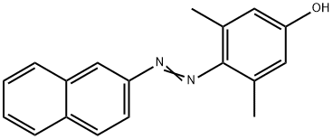 3,5-dimethyl-4-(2-naphthyldiazenyl)phenol Struktur