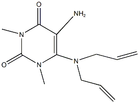 5-amino-6-(diallylamino)-1,3-dimethyl-2,4(1H,3H)-pyrimidinedione Struktur