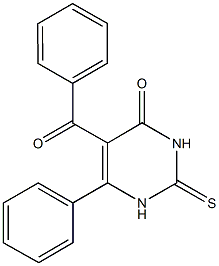 5-benzoyl-6-phenyl-2-thioxo-2,3-dihydro-4(1H)-pyrimidinone Struktur