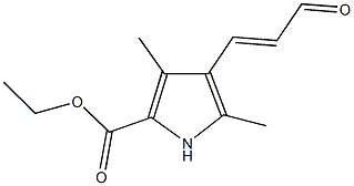 ethyl 3,5-dimethyl-4-(3-oxoprop-1-enyl)-1H-pyrrole-2-carboxylate Struktur