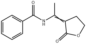 N-[1-(2-oxodihydro-3(2H)-furanylidene)ethyl]benzamide Struktur