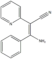 3-amino-3-phenyl-2-pyridin-2-ylacrylonitrile Struktur