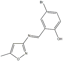 4-bromo-2-{[(5-methyl-3-isoxazolyl)imino]methyl}phenol Struktur