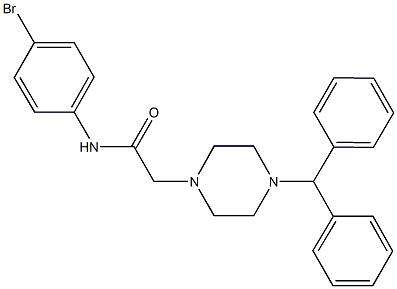 2-(4-benzhydryl-1-piperazinyl)-N-(4-bromophenyl)acetamide Struktur