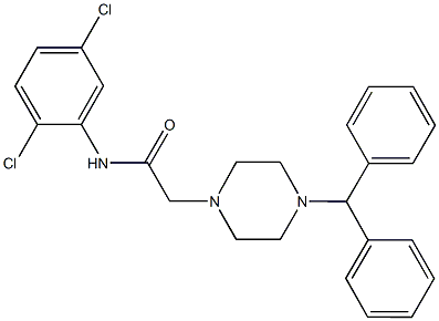 2-(4-benzhydryl-1-piperazinyl)-N-(2,5-dichlorophenyl)acetamide Struktur