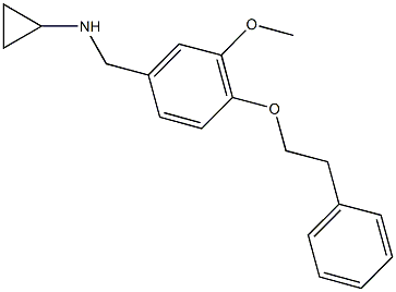 N-cyclopropyl-N-[3-methoxy-4-(2-phenylethoxy)benzyl]amine Struktur