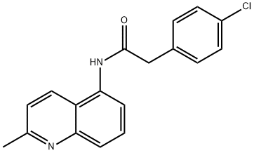 2-(4-chlorophenyl)-N-(2-methyl-5-quinolinyl)acetamide Struktur