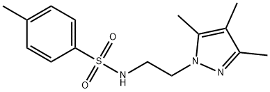 4-methyl-N-[2-(3,4,5-trimethyl-1H-pyrazol-1-yl)ethyl]benzenesulfonamide Struktur