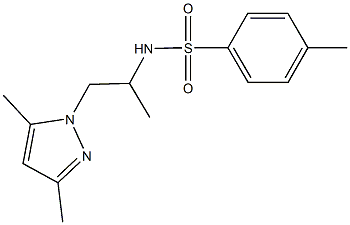 N-[2-(3,5-dimethyl-1H-pyrazol-1-yl)-1-methylethyl]-4-methylbenzenesulfonamide Struktur