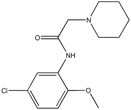 N-(5-chloro-2-methoxyphenyl)-2-(1-piperidinyl)acetamide Struktur