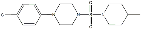 1-(4-chlorophenyl)-4-[(4-methyl-1-piperidinyl)sulfonyl]piperazine Struktur