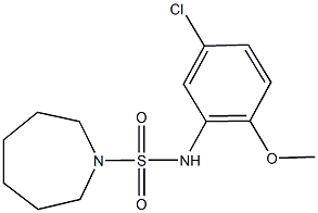 N-(5-chloro-2-methoxyphenyl)-1-azepanesulfonamide Struktur