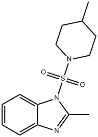 2-methyl-1-[(4-methyl-1-piperidinyl)sulfonyl]-1H-benzimidazole Struktur