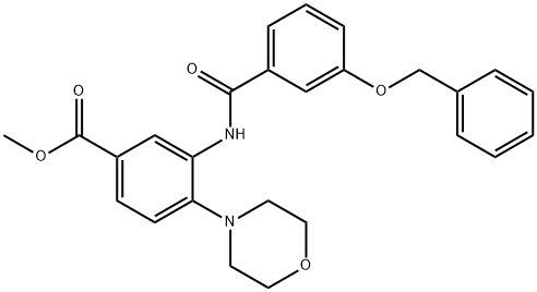 methyl 3-{[3-(benzyloxy)benzoyl]amino}-4-(4-morpholinyl)benzoate Struktur