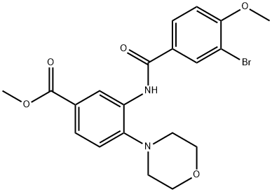 methyl 3-[(3-bromo-4-methoxybenzoyl)amino]-4-(4-morpholinyl)benzoate Struktur