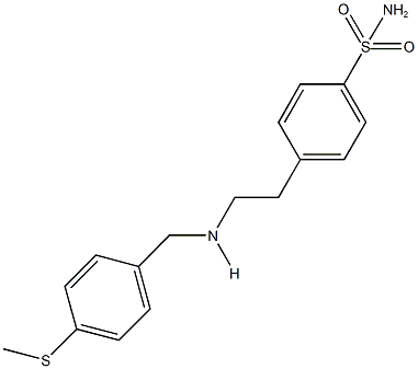 4-(2-{[4-(methylsulfanyl)benzyl]amino}ethyl)benzenesulfonamide Struktur