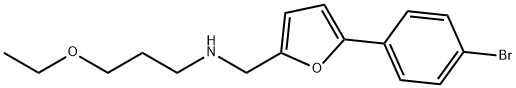 N-{[5-(4-bromophenyl)-2-furyl]methyl}-N-(3-ethoxypropyl)amine Struktur