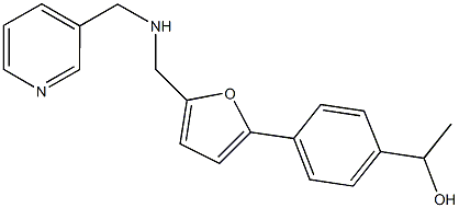 1-[4-(5-{[(3-pyridinylmethyl)amino]methyl}-2-furyl)phenyl]ethanol Struktur