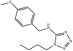 N-(1-butyl-1H-tetraazol-5-yl)-N-[4-(methylsulfanyl)benzyl]amine Struktur