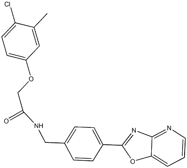 2-(4-chloro-3-methylphenoxy)-N-(4-[1,3]oxazolo[4,5-b]pyridin-2-ylbenzyl)acetamide Struktur