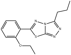 6-(2-ethoxyphenyl)-3-propyl[1,2,4]triazolo[3,4-b][1,3,4]thiadiazole Struktur