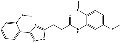 N-(2,5-dimethoxyphenyl)-3-[3-(2-methoxyphenyl)-1,2,4-oxadiazol-5-yl]propanamide Struktur