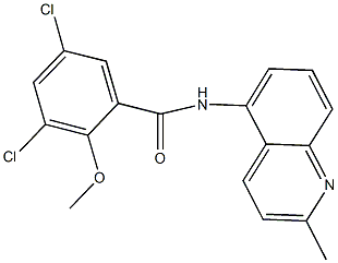 3,5-dichloro-2-methoxy-N-(2-methyl-5-quinolinyl)benzamide Struktur