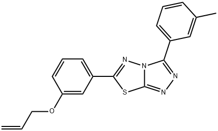 allyl 3-[3-(3-methylphenyl)[1,2,4]triazolo[3,4-b][1,3,4]thiadiazol-6-yl]phenyl ether Struktur