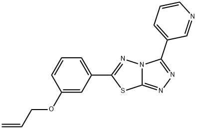 allyl 3-[3-(3-pyridinyl)[1,2,4]triazolo[3,4-b][1,3,4]thiadiazol-6-yl]phenyl ether Struktur