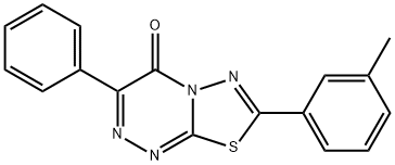 7-(3-methylphenyl)-3-phenyl-4H-[1,3,4]thiadiazolo[2,3-c][1,2,4]triazin-4-one Struktur