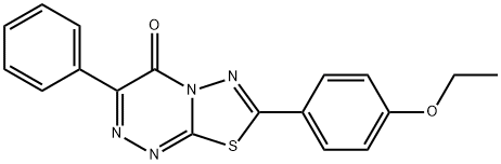 7-(4-ethoxyphenyl)-3-phenyl-4H-[1,3,4]thiadiazolo[2,3-c][1,2,4]triazin-4-one Struktur