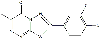 7-(3,4-dichlorophenyl)-3-methyl-4H-[1,3,4]thiadiazolo[2,3-c][1,2,4]triazin-4-one Struktur