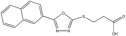 3-{[5-(2-naphthyl)-1,3,4-oxadiazol-2-yl]sulfanyl}propanoic acid Struktur