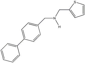 N-([1,1'-biphenyl]-4-ylmethyl)-N-(2-thienylmethyl)amine Struktur