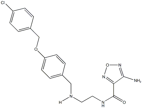 4-amino-N-[2-({4-[(4-chlorobenzyl)oxy]benzyl}amino)ethyl]-1,2,5-oxadiazole-3-carboxamide Struktur