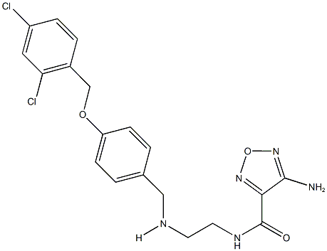 4-amino-N-[2-({4-[(2,4-dichlorobenzyl)oxy]benzyl}amino)ethyl]-1,2,5-oxadiazole-3-carboxamide Struktur