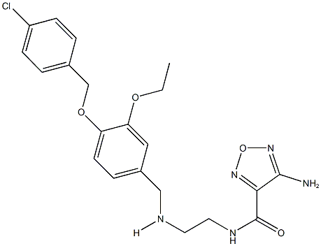 4-amino-N-[2-({4-[(4-chlorobenzyl)oxy]-3-ethoxybenzyl}amino)ethyl]-1,2,5-oxadiazole-3-carboxamide Struktur